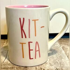 Kit-tea pink and white coffee mug